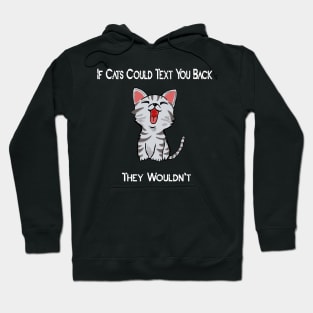 if cats could text you back they wouldn't Hoodie